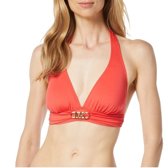 MICHAEL Michael Kors Women's Halter Bikini Top NWT size S